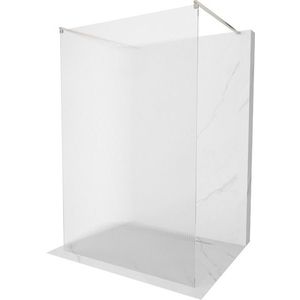 MEXEN/S - Kioto samostatne stojaca sprchová zástena 120 x 200, prúžky 8 mm, nikel kartáčovaný 800-120-002-97-09 vyobraziť