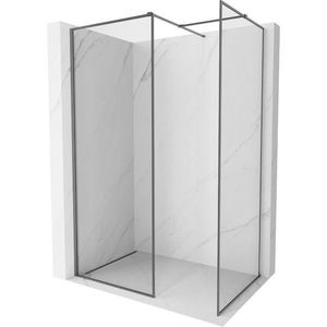 MEXEN/S - Kyoto-F Sprchová zástena WALK-IN s rámom 80 x 80, transparent 8 mm, grafit metal 800-080-202-04-95-080 vyobraziť