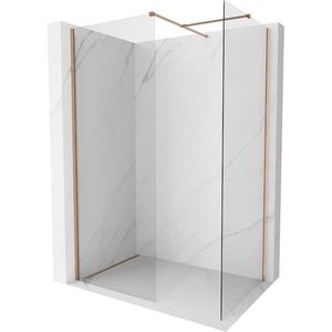MEXEN/S - Kyoto-X Sprchová zástena WALK-IN 90 x 80, transparent 10 mm, meď kartáčovaná 800-090-202-65-00-080-X vyobraziť