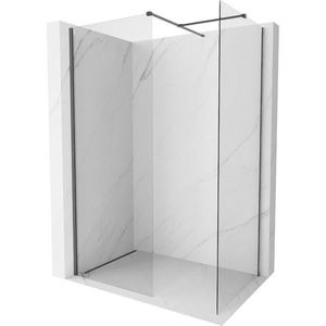 MEXEN/S - Kyoto-X Sprchová zástena WALK-IN 110 x 90, transparent 10 mm, grafit kartáčovaná 800-110-202-66-00-090-X vyobraziť