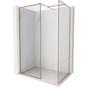 MEXEN/S - Kyoto-XF Sprchová zástena WALK-IN s rámom 90 x 90, transparent 10 mm, meď kartáčovaná 800-090-202-04-65-090-XF vyobraziť