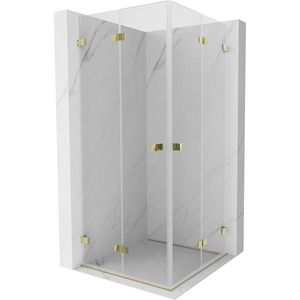 MEXEN/S - Lunar-F Duo sprchovací kút skladacie dvere 90 x 90, transparent, zlato 836-090L-090P-50-00 vyobraziť