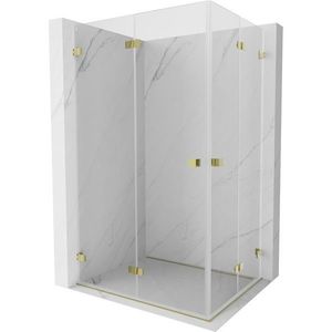 MEXEN/S - Lunar-F Duo sprchovací kút skladacie dvere 100 x 70, transparent, zlato 836-100L-070P-50-00 vyobraziť