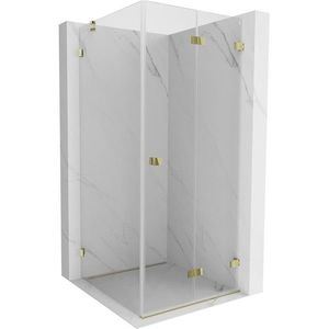 MEXEN/S - Lunar-F sprchovací kút skladacie dvere pravá 70 x 70, transparent, zlato 836-070-070-50-00-P vyobraziť