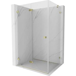 MEXEN/S - Lunar-F sprchovací kút skladacie dvere ľavá 80 x 70, transparent, zlato 836-080-070-50-00-L vyobraziť