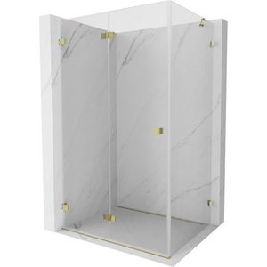 MEXEN/S - Lunar-F sprchovací kút skladacie dvere ľavá 90 x 70, transparent, zlato 836-090-070-50-00-L vyobraziť