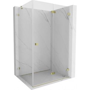 MEXEN/S - Lunar-F sprchovací kút skladacie dvere pravá 95 x 70, transparent, zlato 836-095-070-50-00-P vyobraziť