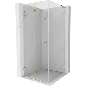MEXEN/S - Lunar-F L sprchový kút skladacie dvere ľavá 70 x 70, transparent, zlato 836L-070-070-50-00-L vyobraziť