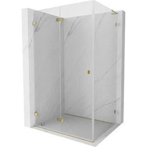 MEXEN/S - Lunar-F L sprchový kút skladacie dvere ľavá 90 x 70, transparent, zlato 836L-090-070-50-00-L vyobraziť