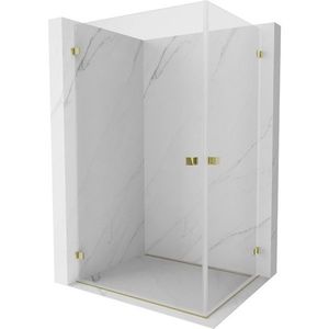 MEXEN/S - Lunar-B Duo sprchovací kút dvere krídlové 85 x 80, transparent, zlato 832-085L-080P-50-00 vyobraziť
