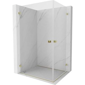 MEXEN/S - Lunar-B Duo sprchovací kút dvere krídlové 100 x 80, transparent, zlato 832-100L-080P-50-00 vyobraziť