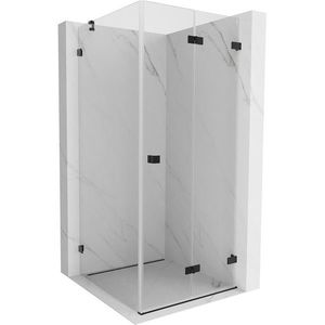 MEXEN/S - Lunar-F sprchovací kút skladacie dvere pravá 70 x 70, transparent, čierna 836-070-070-70-00-P vyobraziť
