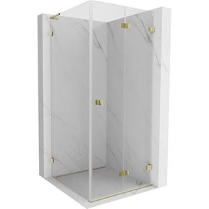 MEXEN/S - Lunar-F L sprchovací kút skladacie dvere pravá 70 x 70, transparent, zlato 836L-070-070-50-00-P vyobraziť