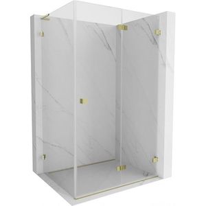 MEXEN/S - Lunar-F L sprchový kút skladacie dvere pravá 75 x 70, transparent, zlato 836L-075-070-50-00-P vyobraziť
