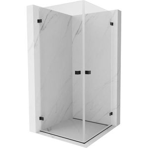 MEXEN/S - Lunar-B Duo sprchovací kút dvere krídlové 85 x 85, transparent, čierna 832-085L-085P-70-00 vyobraziť