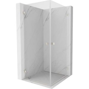 MEXEN/S - Lunar-B Duo sprchovací kút dvere krídlové 85 x 85, transparent, nikel kartáčovaný 832-085L-085P-97-00 vyobraziť