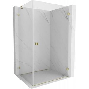 MEXEN/S - Lunar-B L sprchový kút dvere krídlové pravá 90 x 70, transparent, zlato 832L-090-070-50-00-P vyobraziť