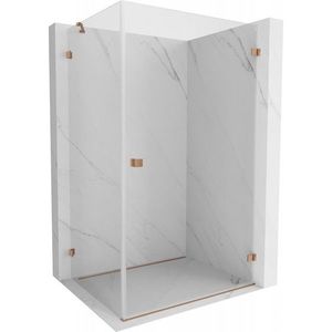 MEXEN/S - Lunar-B L sprchový kút dvere krídlové pravá 70 x 70, transparent, meď kartáčovaná 832L-070-070-65-00-P vyobraziť