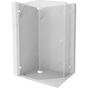 MEXEN/S - Lunar sprchovací kút päťboký krídlový ľavá 100 x 80, transparent, biela 831-100L-080P-20-00-L vyobraziť