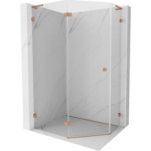 MEXEN/S - Lunar L sprchový kút päťboký krídlový ľavá 100 x 80, transparent, meď kartáčovaná 831L-100L-080P-65-00-L vyobraziť