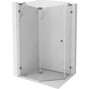 MEXEN/S - Lunar L sprchový kút päťboký krídlový ľavá 100 x 80, transparent, grafit metal 831L-100L-080P-95-00-L vyobraziť
