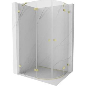 MEXEN/S - Lunar sprchovací kút štvrťkruh krídlový ľavá 90 x 80, transparent, zlato kartáčovaná 833-090L-080P-55-00 vyobraziť