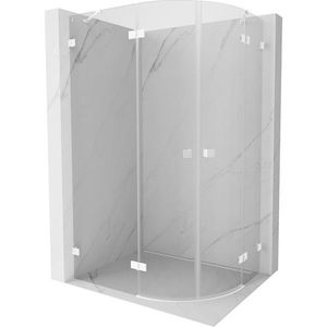 MEXEN/S - Lunar sprchový kút štvrťkruh krídlový ľavá 100 x 90, transparent, biela 833-100L-090P-20-00 vyobraziť