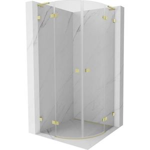 MEXEN/S - Lunar L sprchový kút štvrťkruh krídlový 100 x 100, transparent, zlato kartáčovaná 833L-100L-100P-55-00 vyobraziť