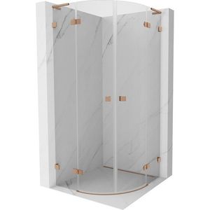 MEXEN/S - Lunar L sprchový kút štvrťkruh krídlový 100 x 100, transparent, meď kartáčovaná 833L-100L-100P-65-00 vyobraziť