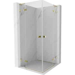 MEXEN/S - Lunar L Duo sprchovací kút dvere krídlové 100 x 100, transparent, zlato 834L-100L-100P-50-00 vyobraziť