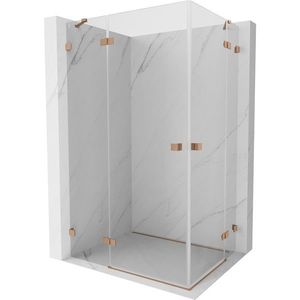 MEXEN/S - Lunar Duo sprchovací kút dvere krídlové 100 x 80, transparent, meď kartáčovaná 834-100L-080P-65-00 vyobraziť
