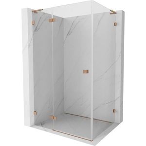 MEXEN/S - Lunar L sprchový kút dvere krídlové ľavá 100 x 70, transparent, meď kartáčovaná 834L-100-070-65-00-L vyobraziť