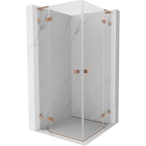 MEXEN/S - Lunar L Duo sprchovací kút dvere krídlové 100 x 100, transparent, meď kartáčovaná 834L-100L-100P-65-00 vyobraziť