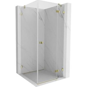 MEXEN/S - Lunar sprchovací kút dvere krídlové pravá 70 x 70, transparent, zlato 834-070-070-50-00-P vyobraziť