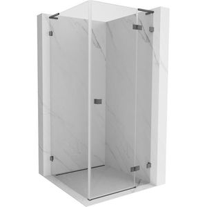 MEXEN/S - Lunar L sprchový kút dvere krídlové pravá 70 x 70, transparent, grafit kartáčovaná 834L-070-070-66-00-P vyobraziť