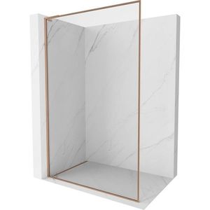 MEXEN/S - Kyoto-F L Sprchová zástena WALK-IN s rámom 60 x 202, transparent 8 mm, meď kartáčovaná 800-060-174-65-00 vyobraziť