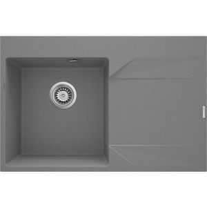 DEANTE - Evora metalicky šedý granitový drez, 1-bowl s odkvapkávacou plochou - vpravo ZQJ_S11P vyobraziť