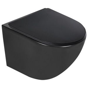 KERRA - Závesné WC Delos BLM so sedadlom (čierne polomatné) 5907548113238 vyobraziť