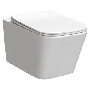 KERRA - Miska WC závesná Tinos so sedadlom (biele lesklé) 5907548115232 vyobraziť