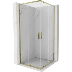 MEXEN - Exo štvorcový posuvný sprchovací kút 70 x 70, transparent, zlato - 8111-070-070-01-00 8111-070-070-50-00 vyobraziť