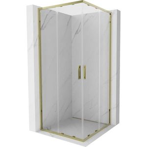 MEXEN - Exo štvorcový posuvný sprchovací kút 90 x 90, transparent, zlato 8111-090-090-50-00 vyobraziť