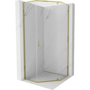 MEXEN - Exo sprchovací kút päťboký krídlový 100 x 100, transparent, zlato 812-100-100-50-00 vyobraziť