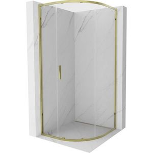 MEXEN - Exo štvrťkruhový posuvný sprchovací kút 80 x 80, transparent, zlato 8131-080-080-50-00 vyobraziť