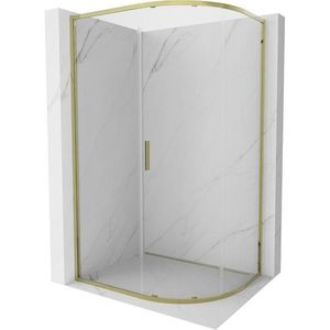 MEXEN - Exo štvrťkruhový posuvný sprchovací kút 90 x 80, transparent, zlato 8131-090-080-50-00 vyobraziť