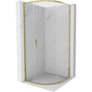 MEXEN - Exo štvrťkruhový posuvný sprchovací kút 100 x 100, transparent, zlato 8131-100-100-50-00 vyobraziť