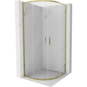 MEXEN - Exo štvrťkruhový posuvný sprchovací kút 100 x 100, transparent, zlato 8132-100-100-50-00 vyobraziť