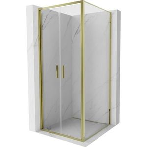 MEXEN/S - Exo sprchovací kút dvere krídlové 70 x 70, transparent, zlato 814-070-070-50-00 vyobraziť