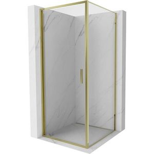 MEXEN/S - Exo sprchovací kút dvere krídlové 75 x 75, transparent, zlato 817-075-075-50-00 vyobraziť