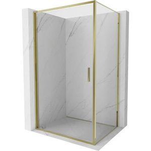MEXEN/S - Exo sprchovací kút dvere krídlové 100 x 75, transparent, zlato 817-100-075-50-00 vyobraziť