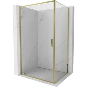 MEXEN/S - Exo sprchovací kút dvere krídlové 90 x 75, transparent, zlato 8181-090-075-50-00 vyobraziť